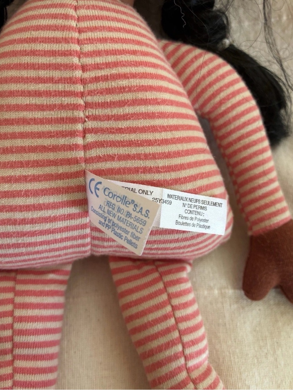 Corolle Soft Body Doll Black African American Brown Melanin Girl Child Toy 2005 - Picture 6 of 7
